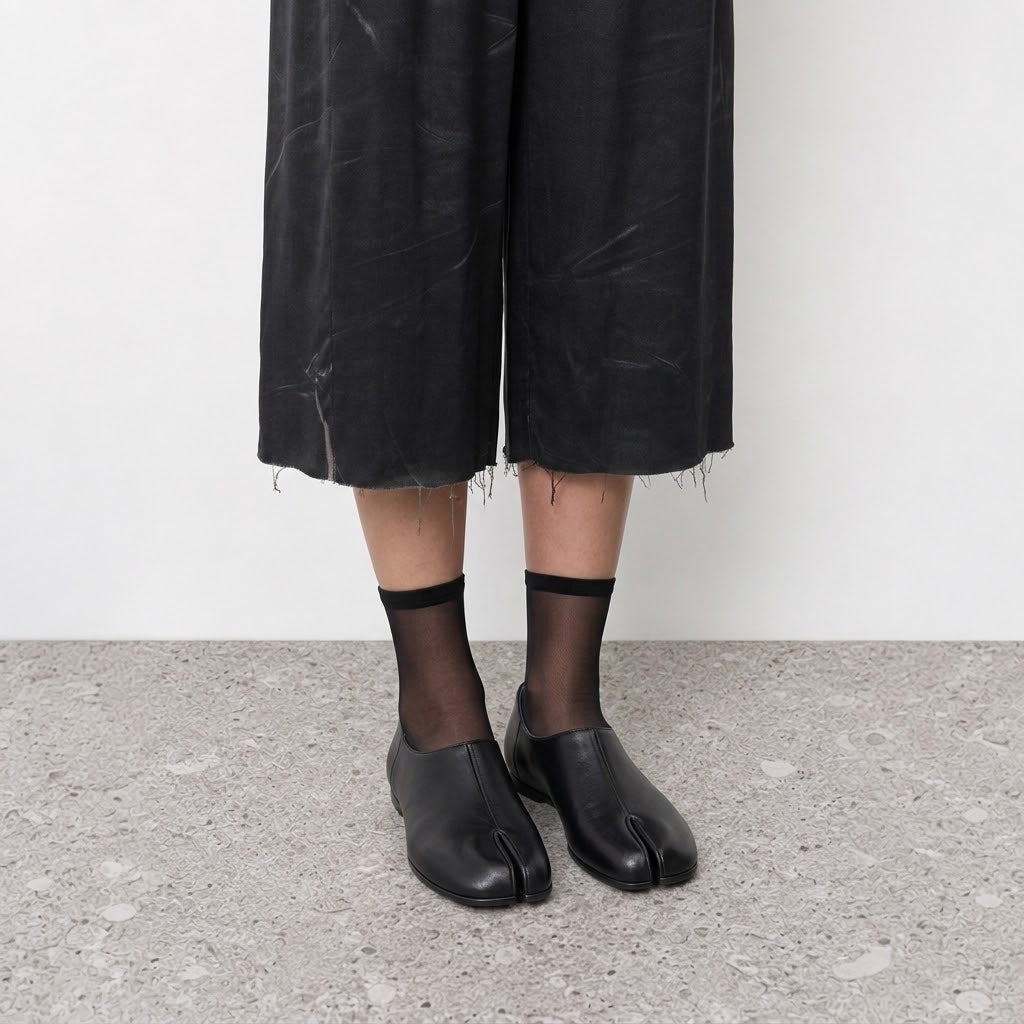 Ashen Tabi Loafers worn, by Lil Cacti