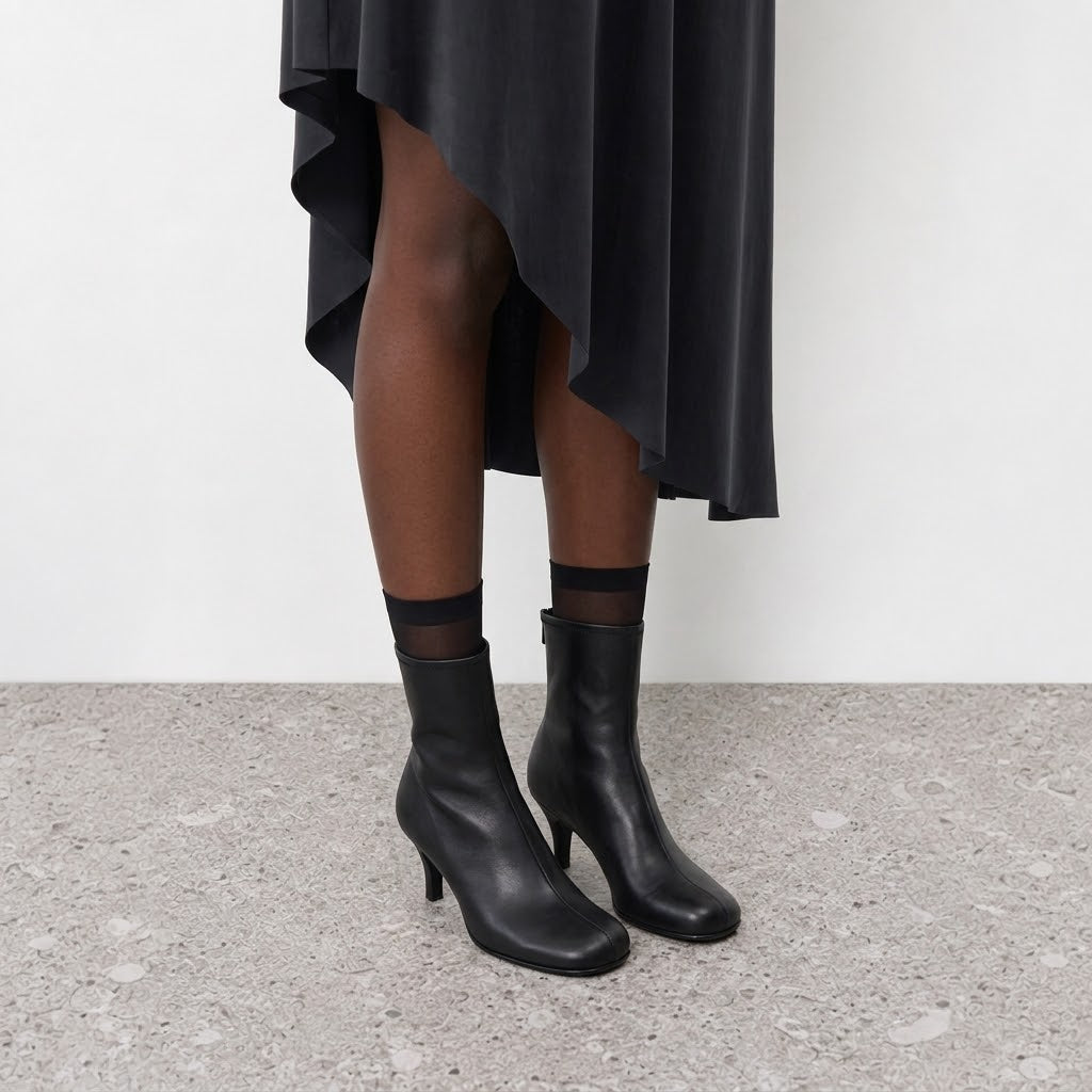 Sabra Square Toe Ankle Boots worn, by Lil Cacti