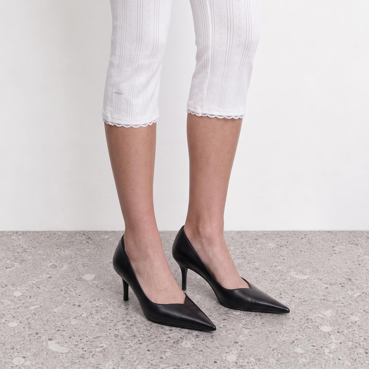 Violetta Pointed Toe Kitten Heels worn, by Lil Cacti