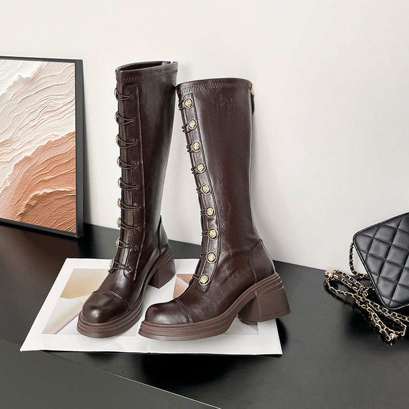 Lil Cacti Vintage Heeled Knee-High Boots additional product detail view 7