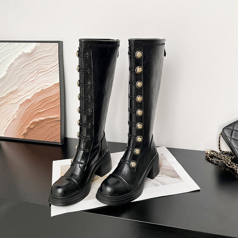 Lil Cacti Vintage Heeled Knee-High Boots additional product detail view 6