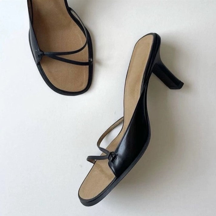 Velour heels close-up — matte velour texture detail