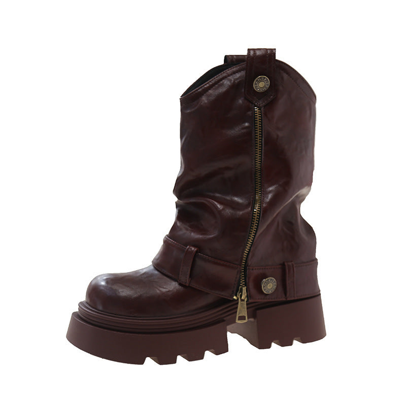 Zipper Fold Over Boots