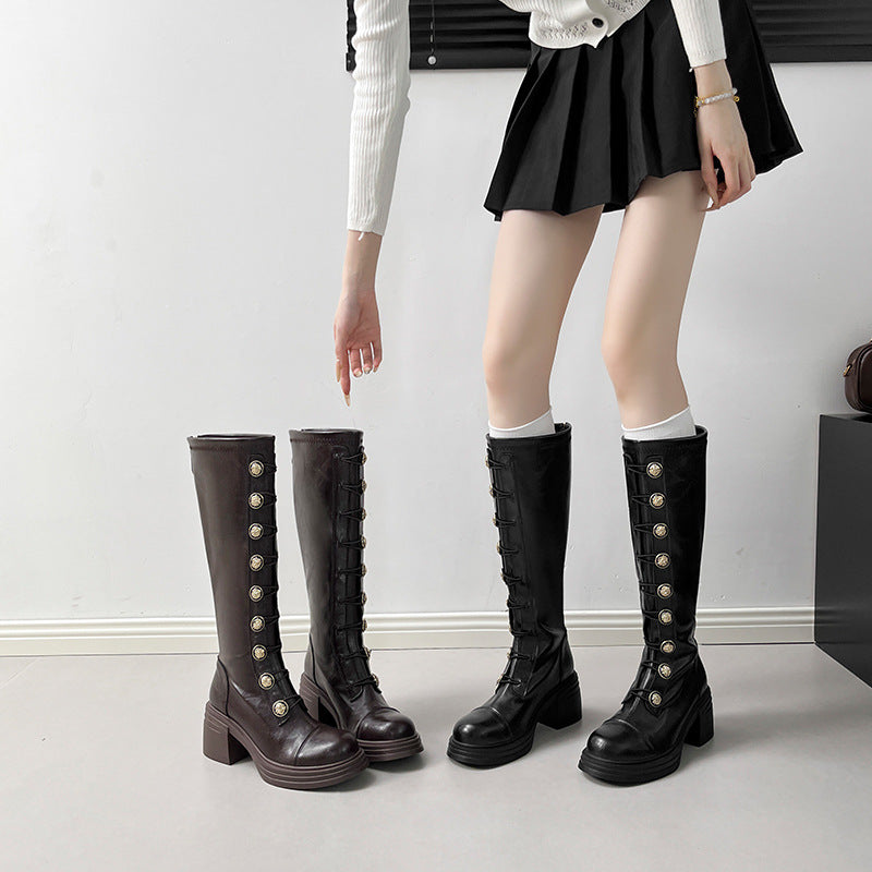 Lil Cacti Vintage Heeled Knee-High Boots additional product detail view 1