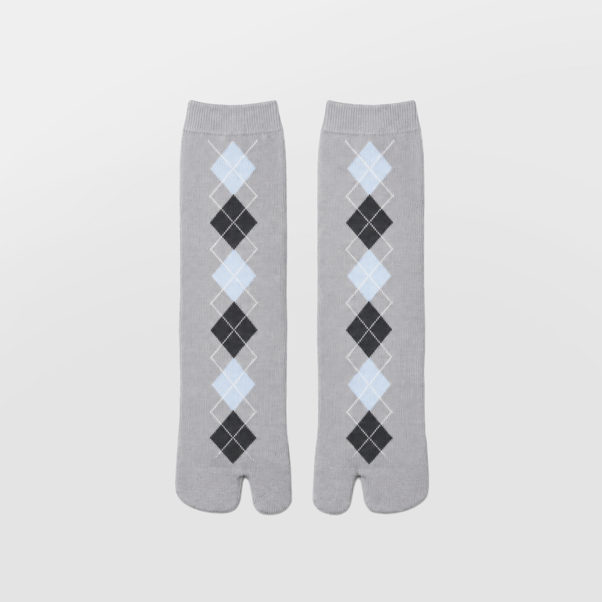 Lil Cacti Ottilia Argyle Tabi Socks in Light Gray product hero view 10