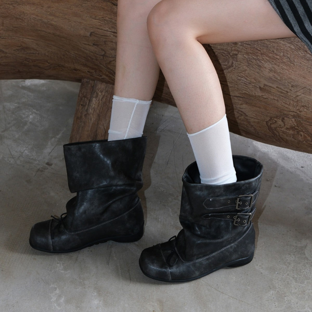 Noa Ballet Flat Ankle Boots