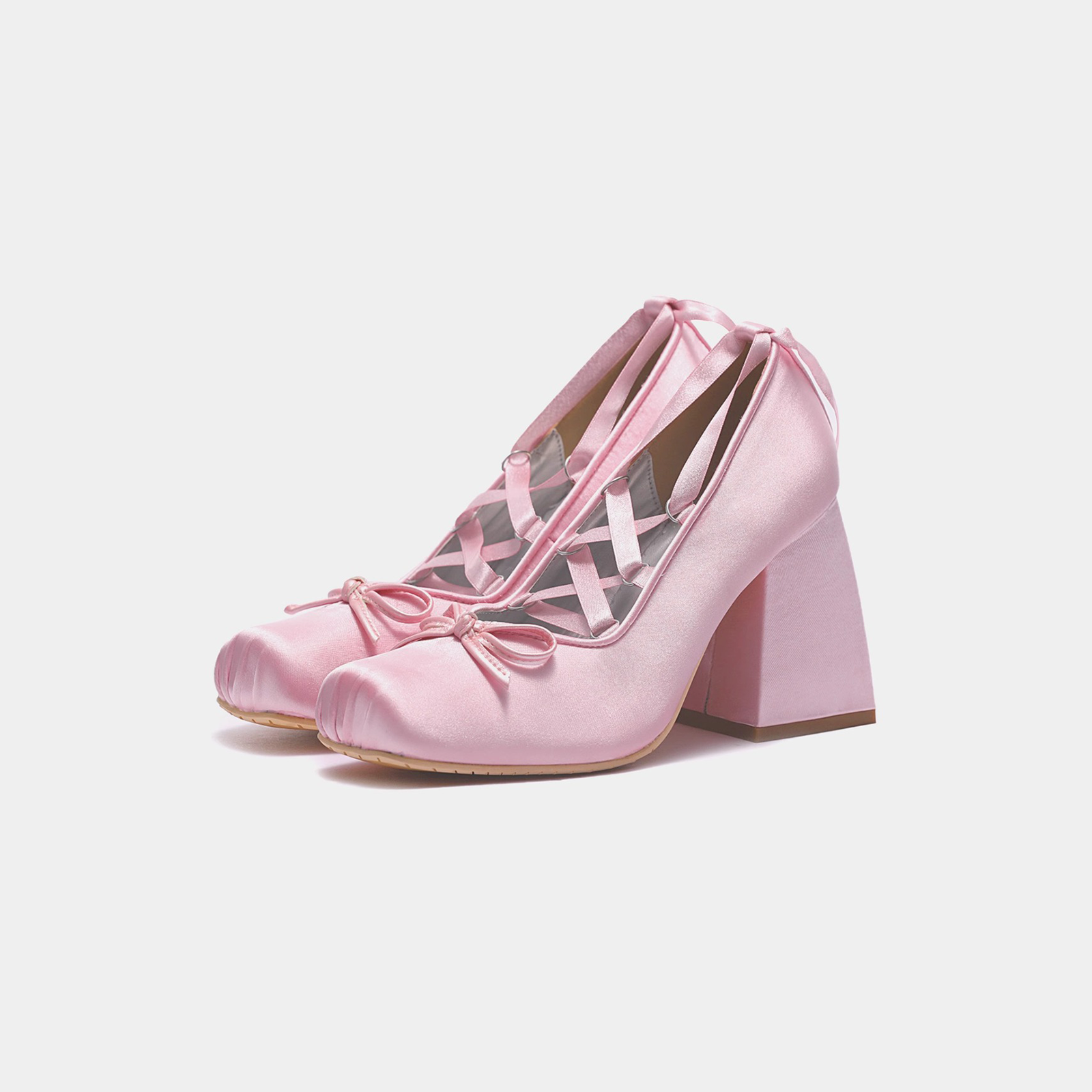 Ballet Ribbon Lace-Up Heels