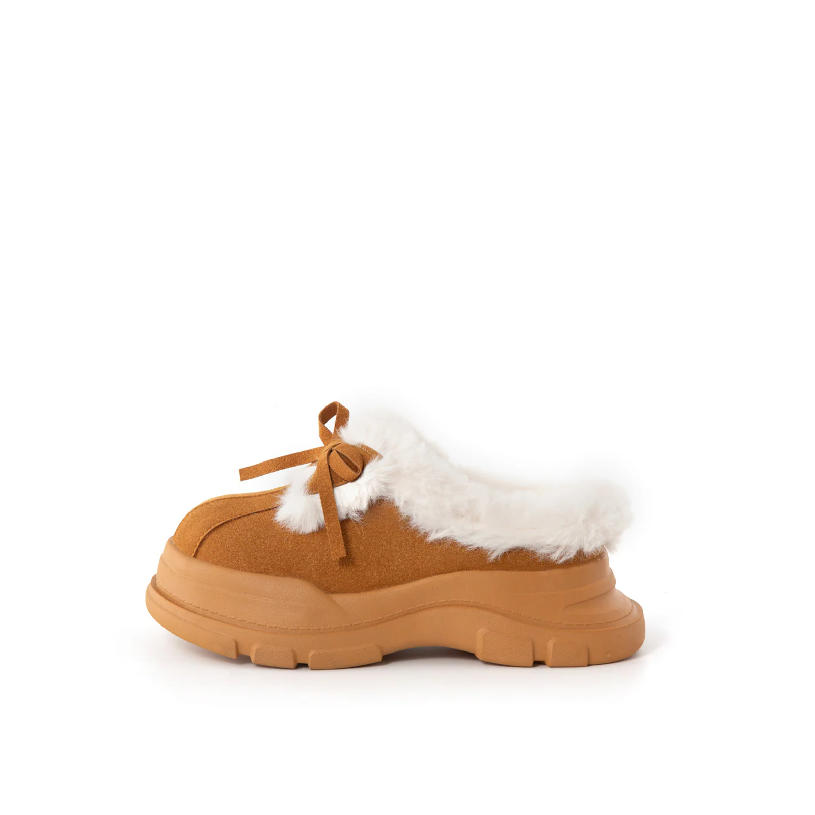 Bambi Bow Fur Mules
