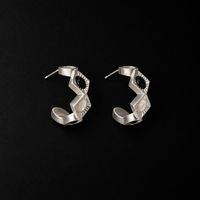 Bolt Zigzag Hoop Earrings by Lil Cacti, chunky hoop earrings
