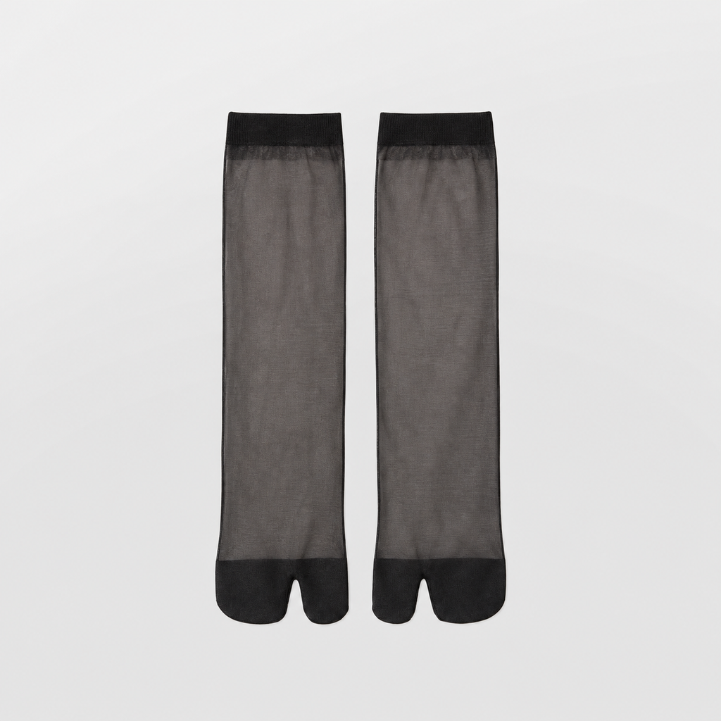 Breathable Calf Socks, 4-Pair Pack in black - product view