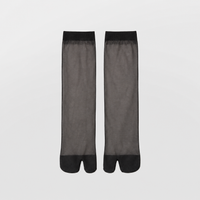 Breathable Calf Socks, 4-Pair Pack in black - product view
