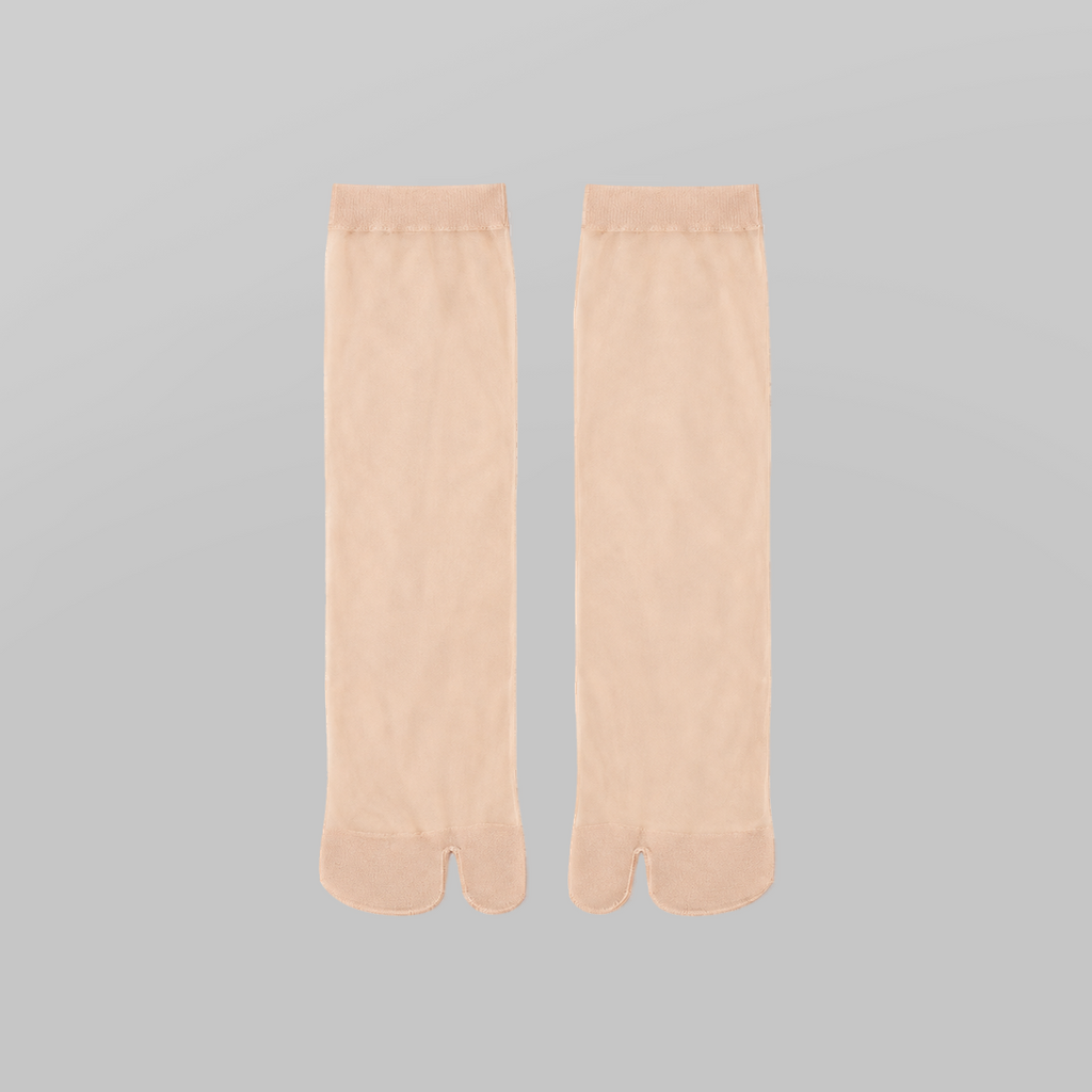 Breathable Calf Socks, 4-Pair Pack in skin color - product view