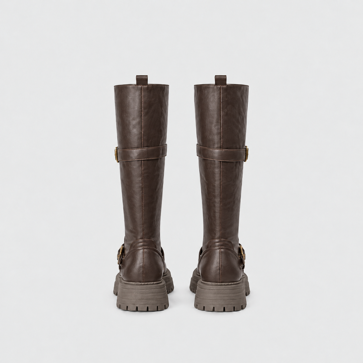 Lil Cacti Briony Buckle Platform Tall Boots in Brown product detail view 16