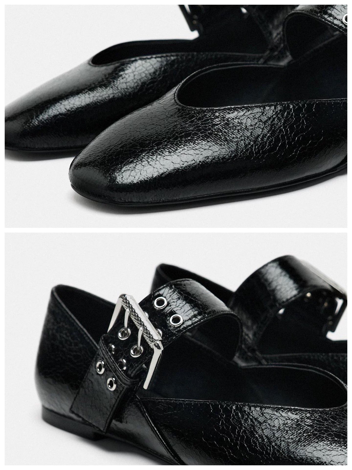 Buckled Mary Jane Flats