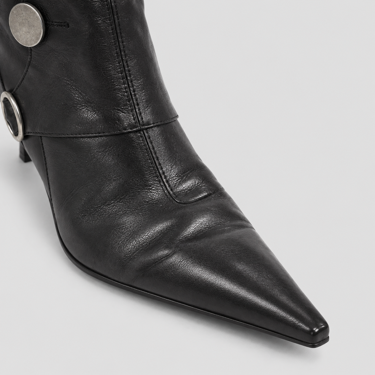 Lil Cacti Calla black coin-detail tall boots boot detail view