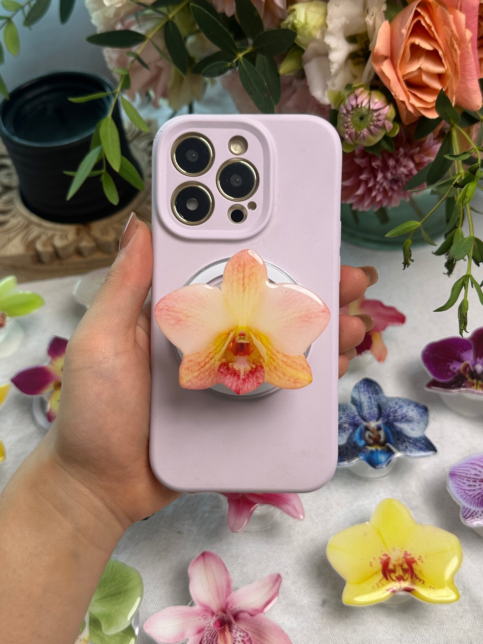 Champagne Orchid Magsafe flower background by lil cacti