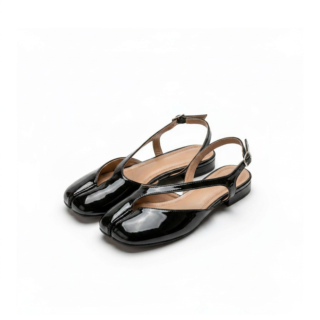 Claudia tabi slingback flats - Black