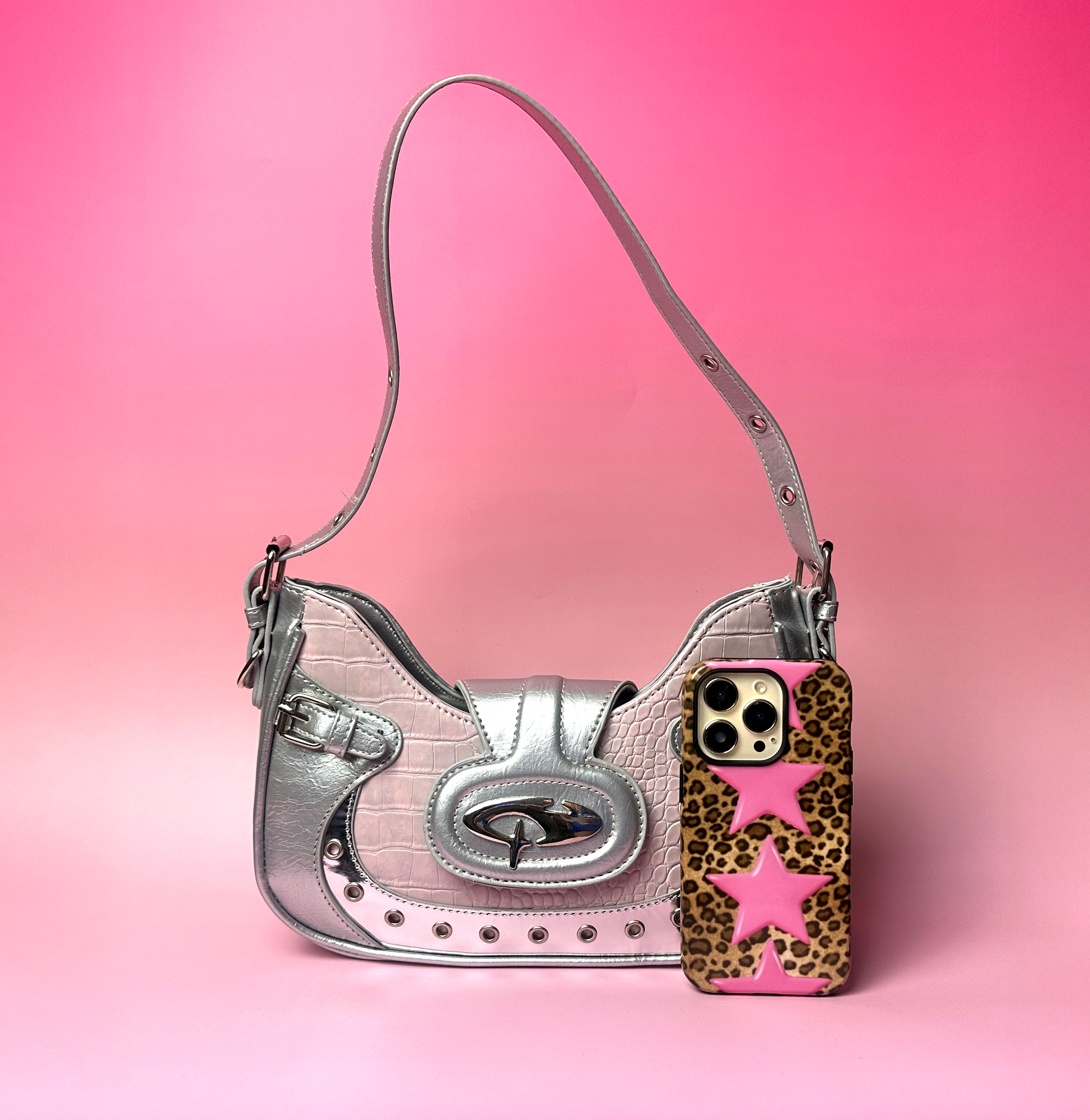 Chrome Baguette Bag