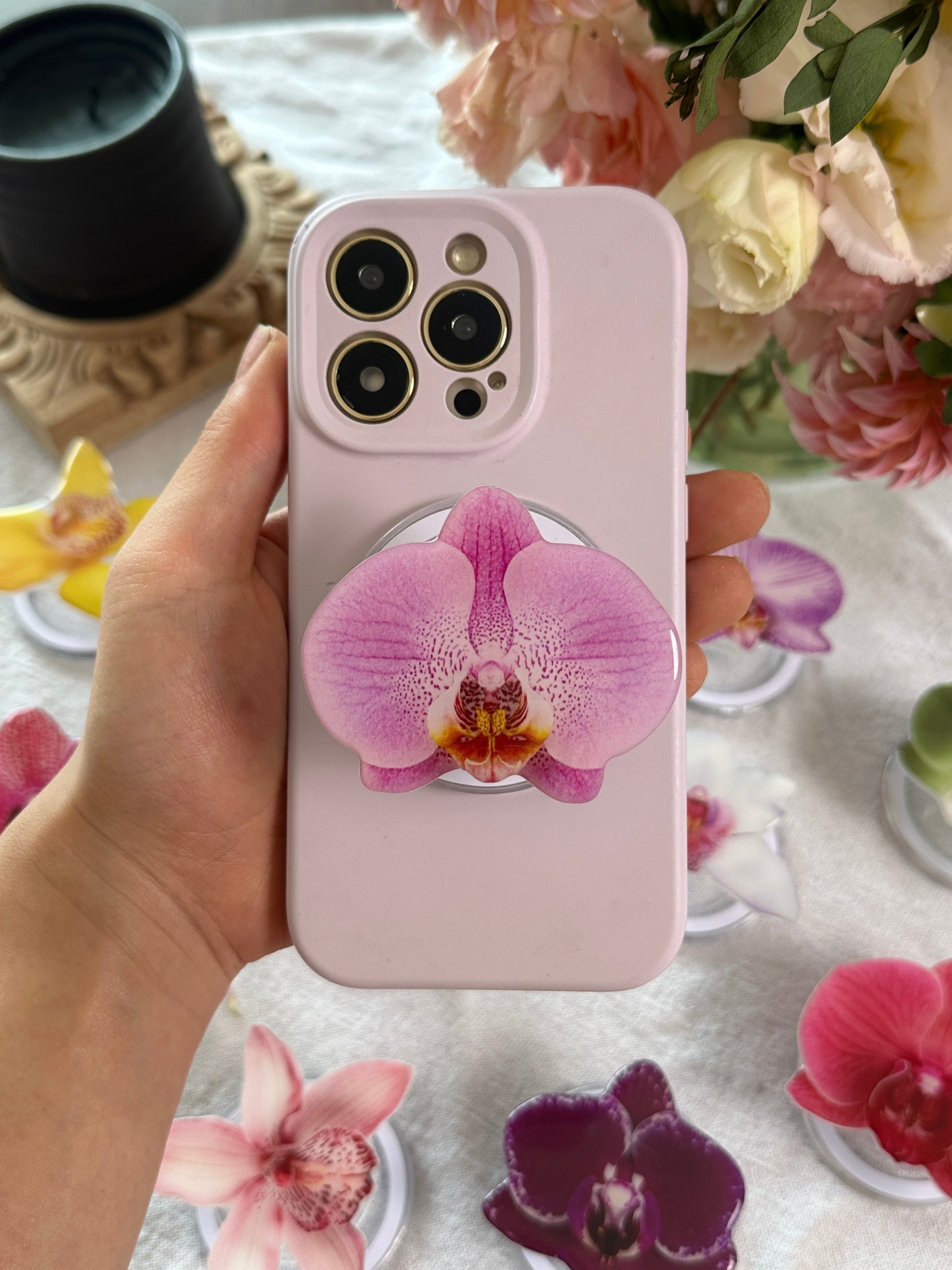 Classic Pink Orchid Magsafe flower background