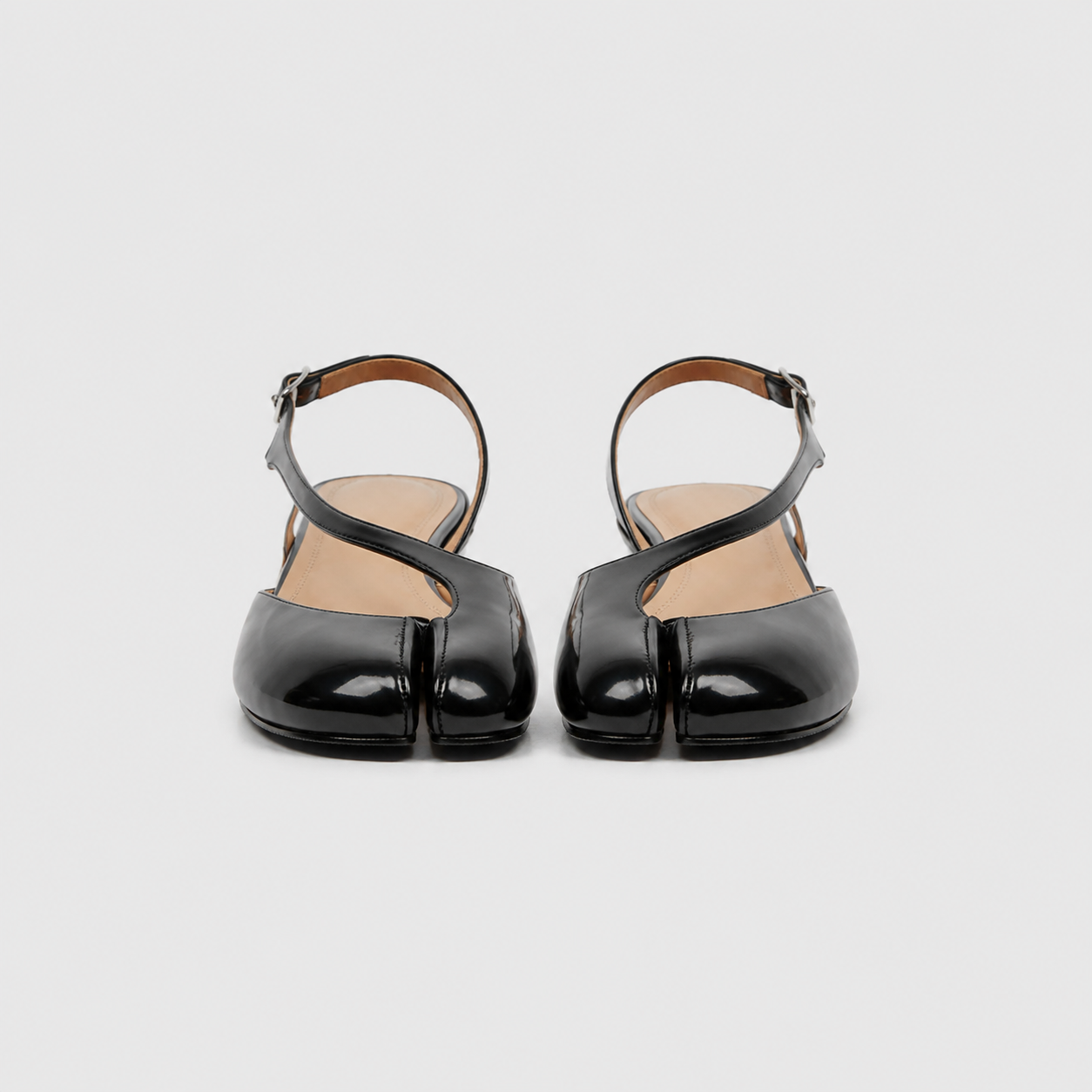 Claudia tabi slingback flats - Black by Lil Cacti — vegan tabi flat, styled on-model shot