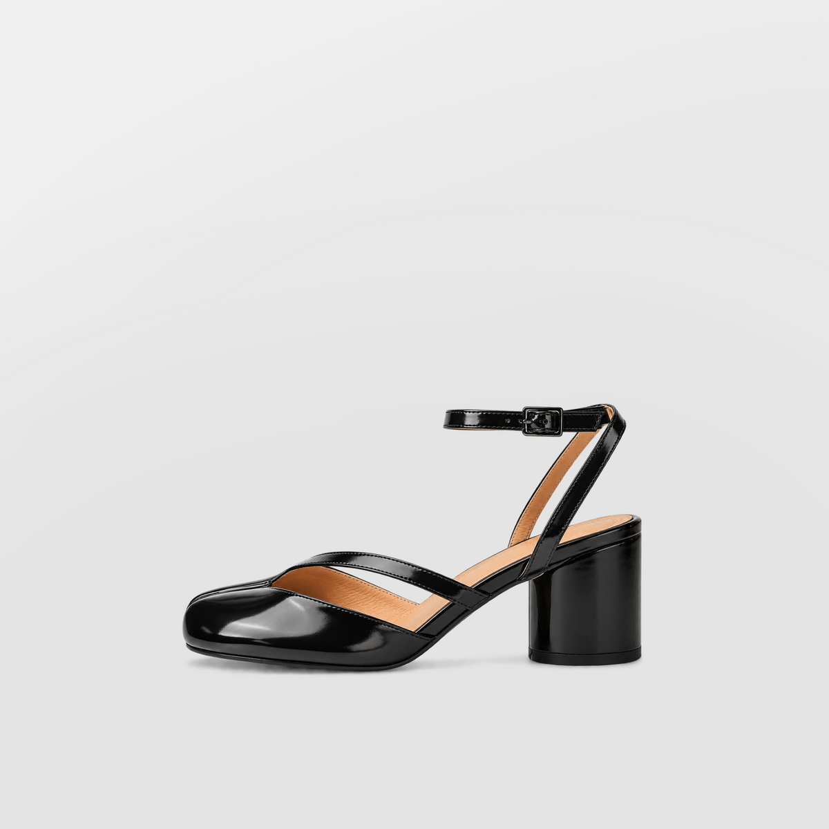 Claudia Tabi Slingback Heels by Lil Cacti — vegan tabi heel, front view