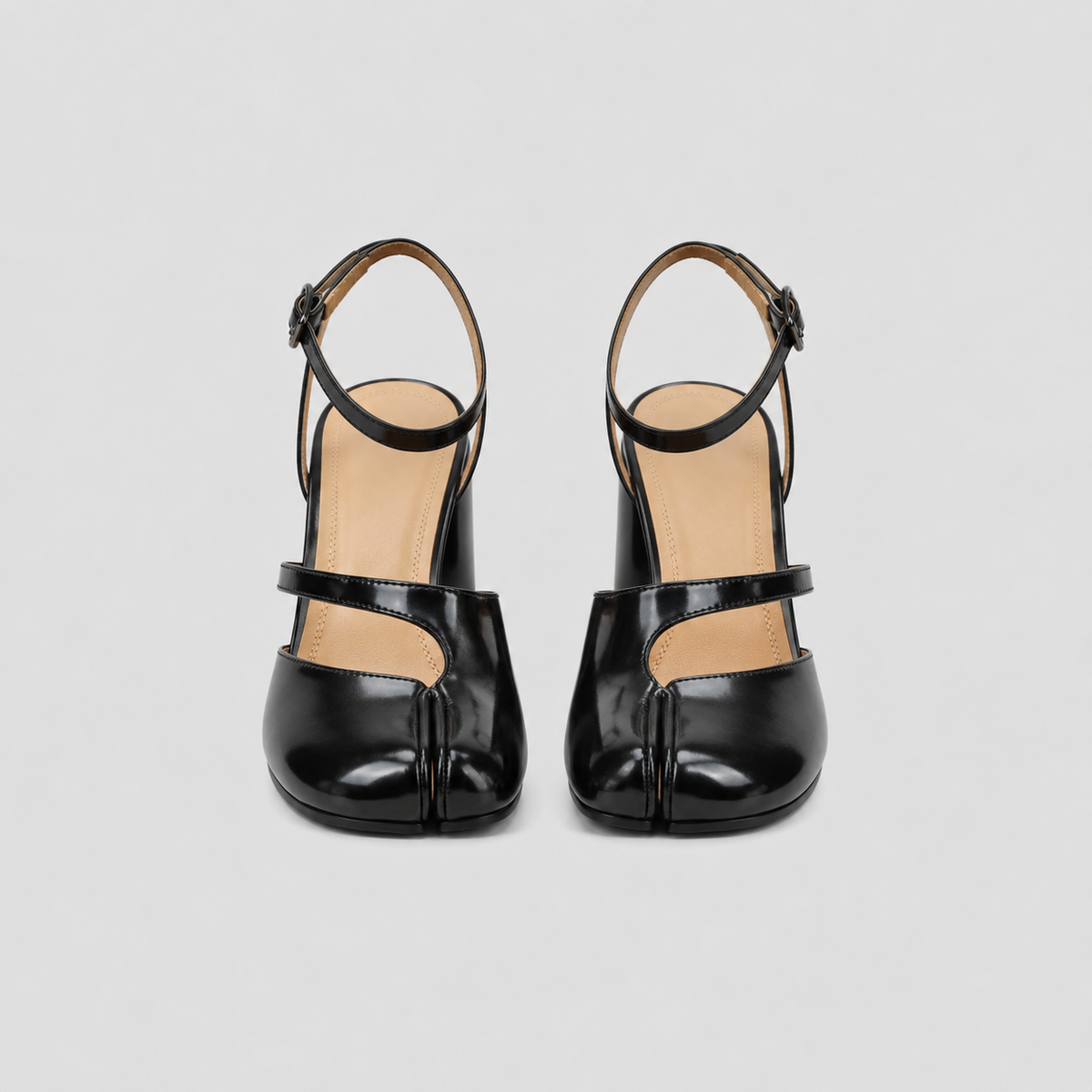 Claudia Tabi Slingback Heels by Lil Cacti — vegan tabi heel, styled on-model shot