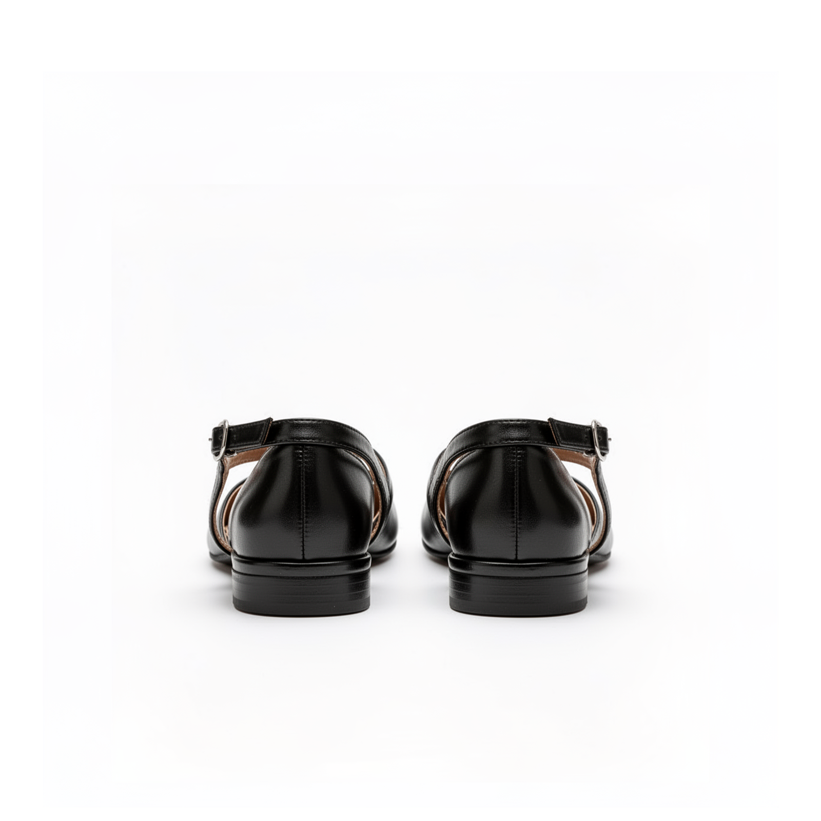 Claudia tabi ballerina flats in glossy black patent by lil cacti