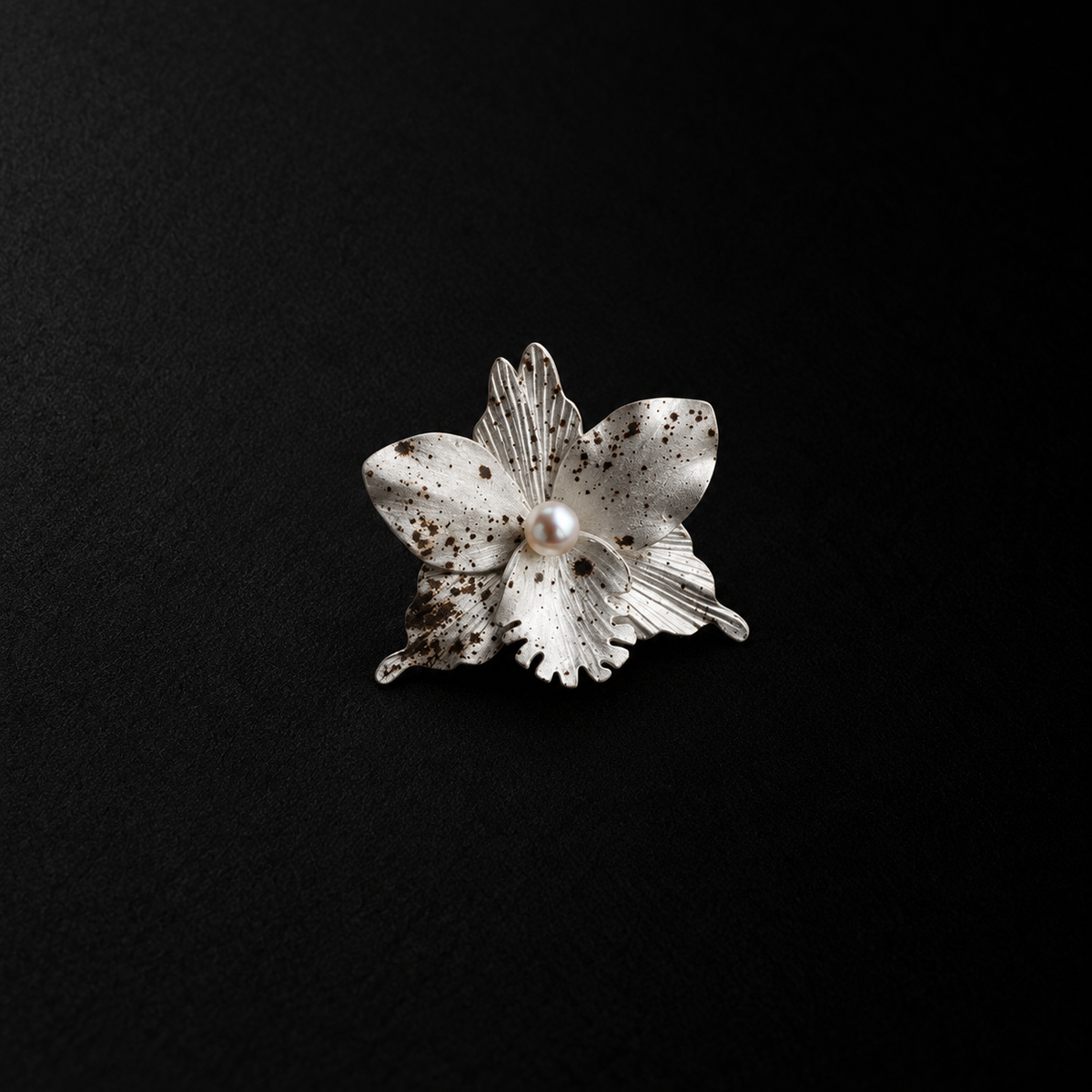 Crushed Orchid Earrings shown at a three quarter angle in studio light