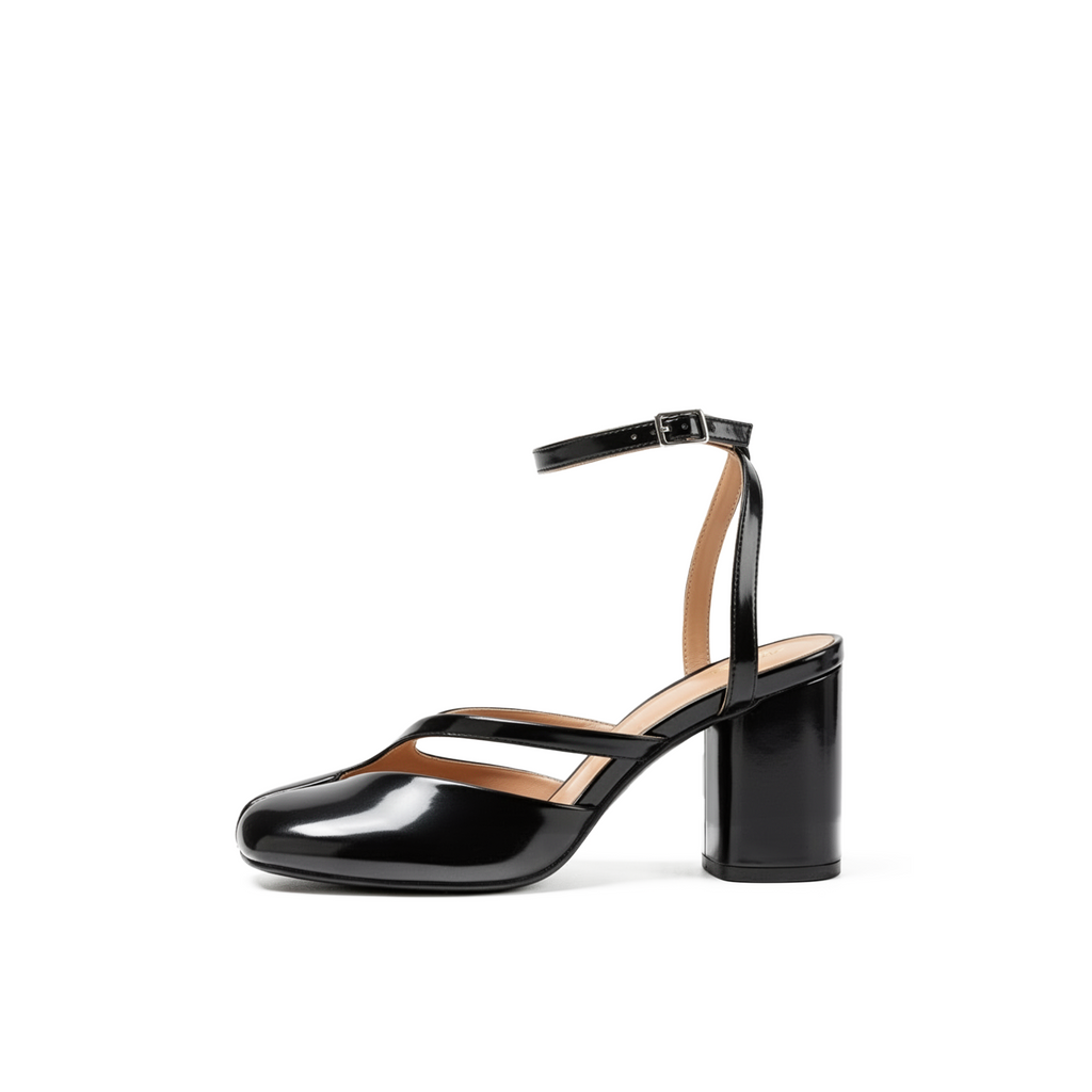 Claudia Tabi Slingback Heels in black — tabi heels by Lil Cacti