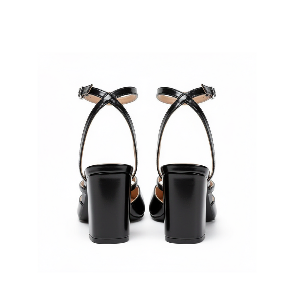 Claudia black tabi slingback heels styled look — Lil Cacti
