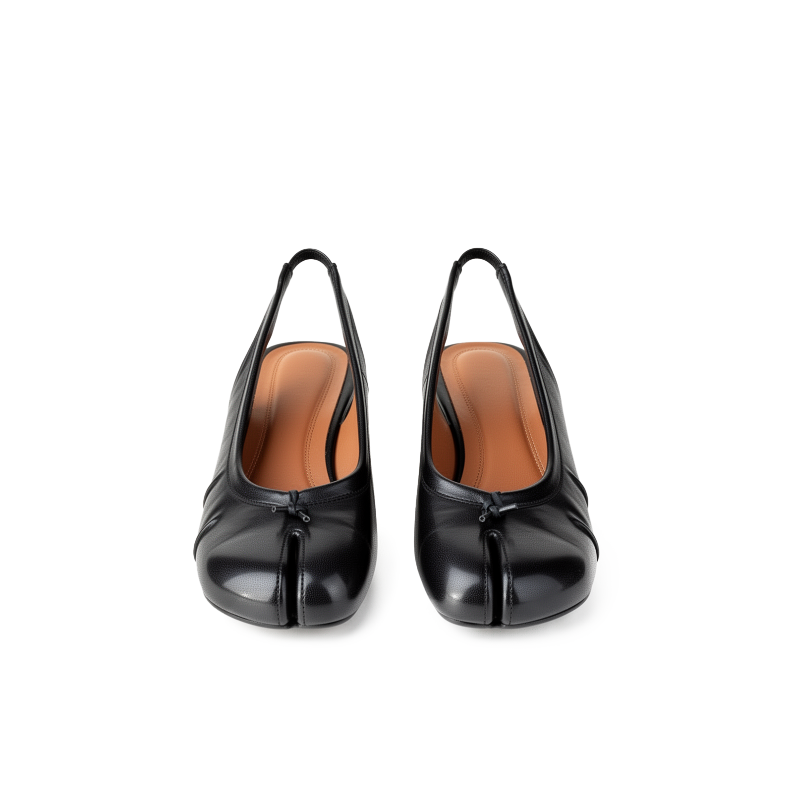 Daria black tabi slingback heels three-quarter angle, dark romantic whimsigoth styling — Lil Cacti