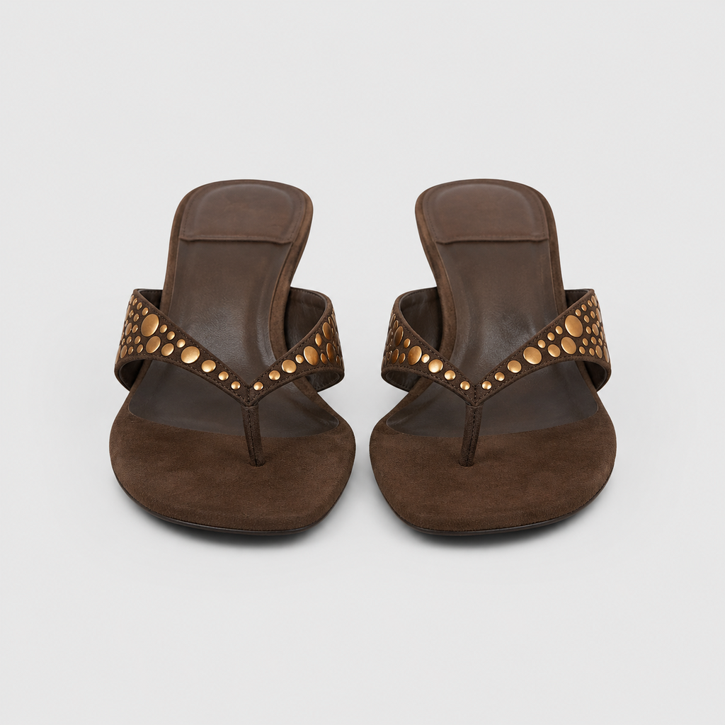 Delphine Studded Thong Sandals