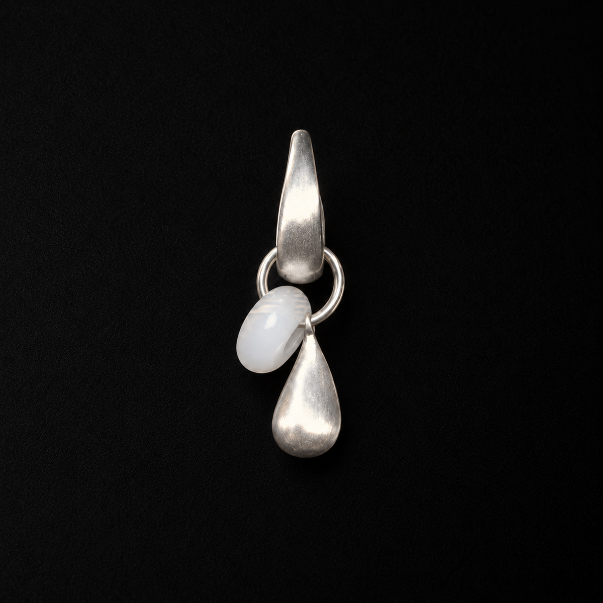 Dew Teardrop Charm Hoop Earrings by Lil Cacti, product view 3