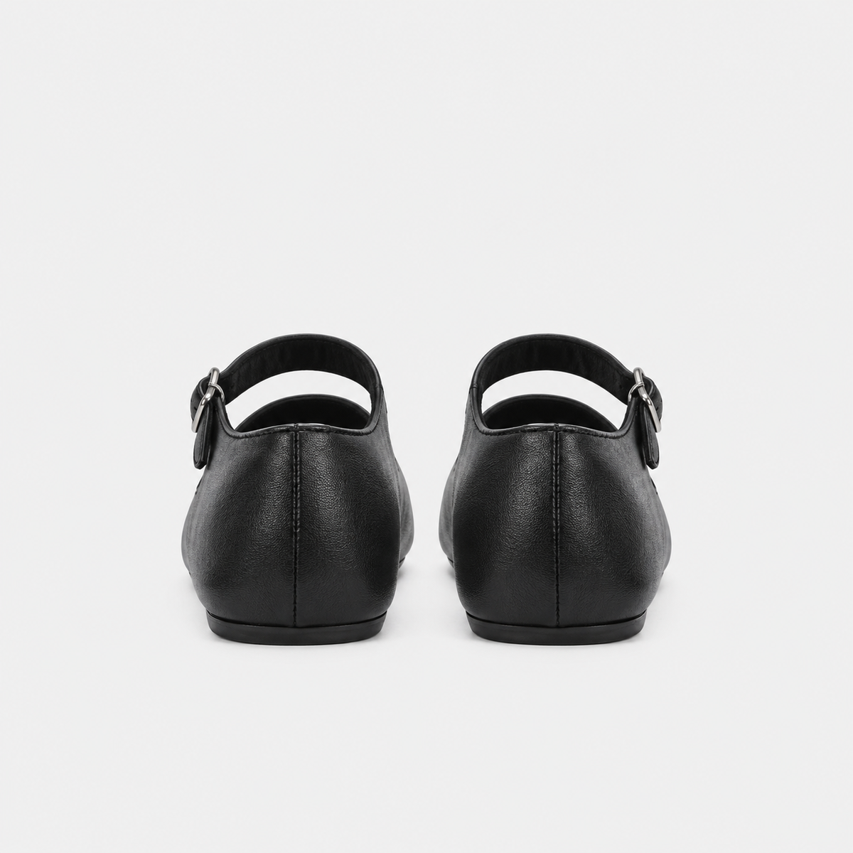 Double Strap Tabi Mary Jane by Lil Cacti — back view of the pair showing centre heel seam and flat sole