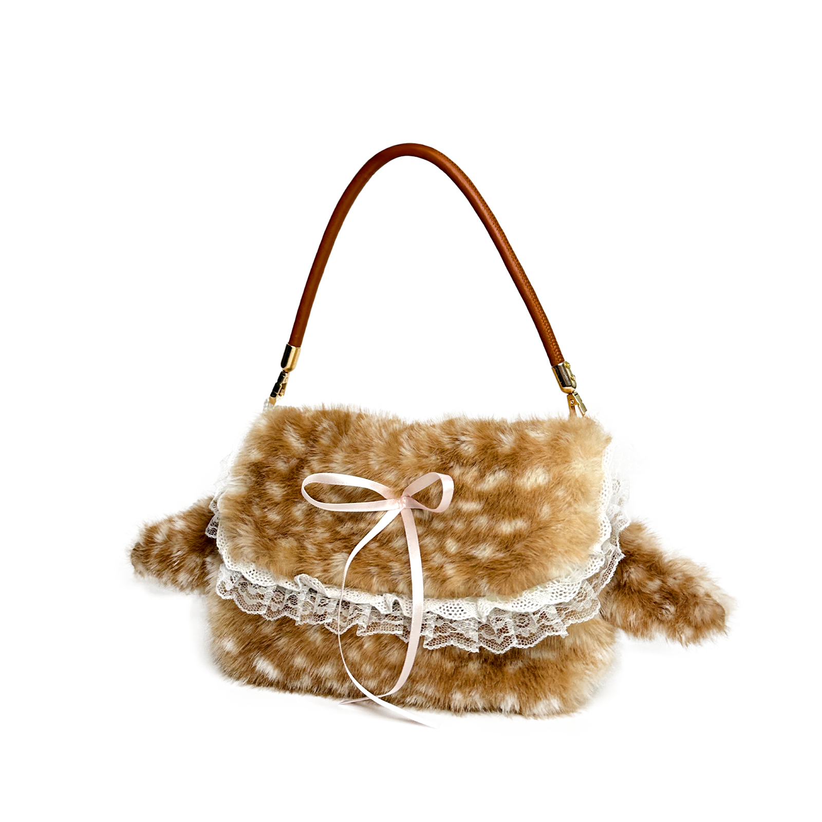 Fawn Plush Shoulder Bag
