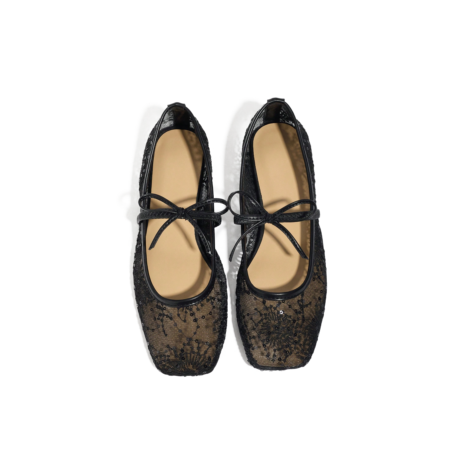 Florence black Lace Ballet Flats