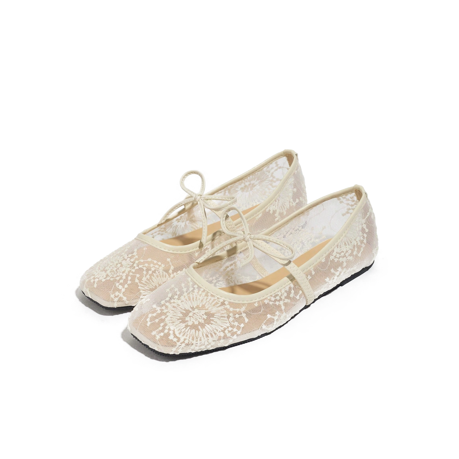 Florence black Lace Ballet Flats