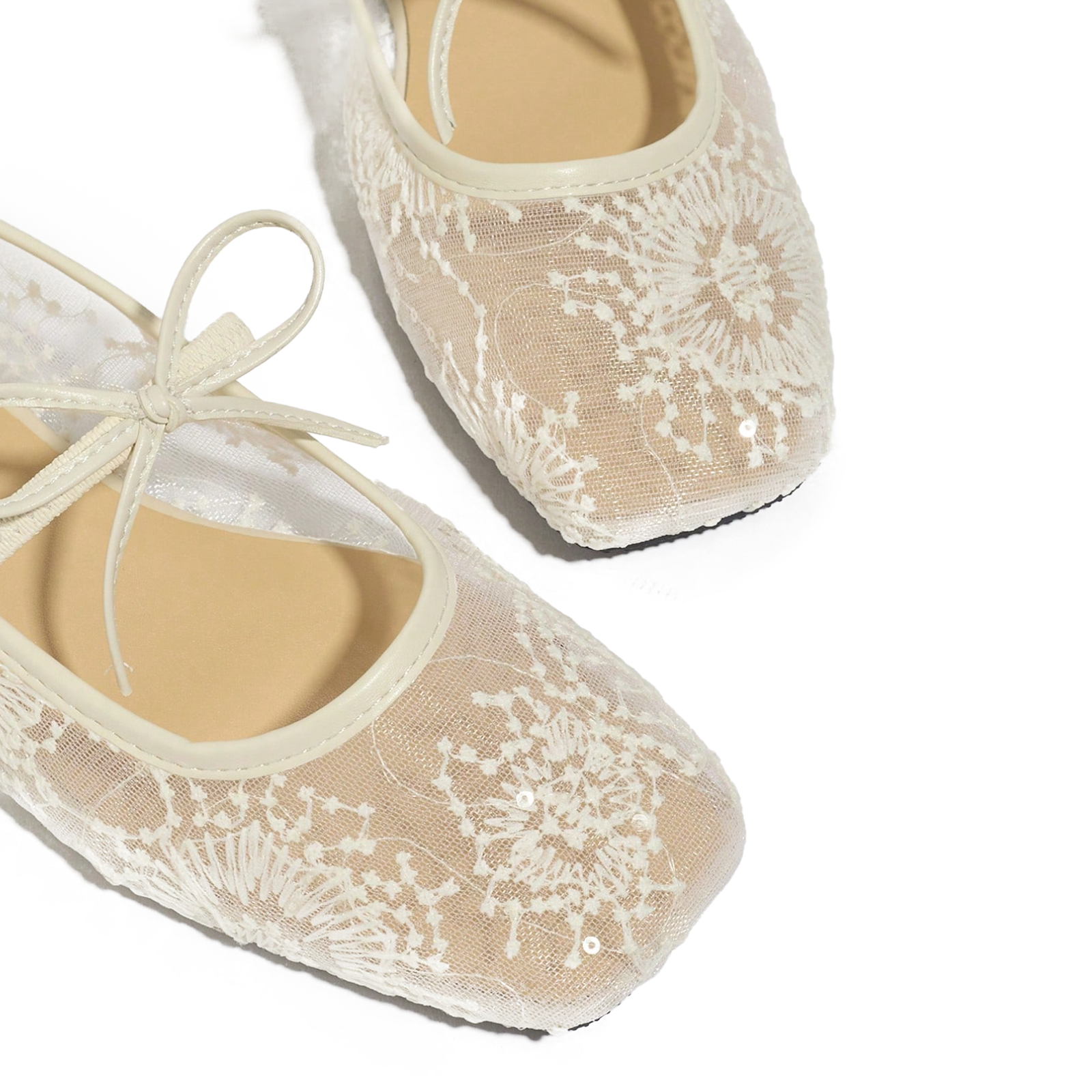 Florence black Lace Ballet Flats