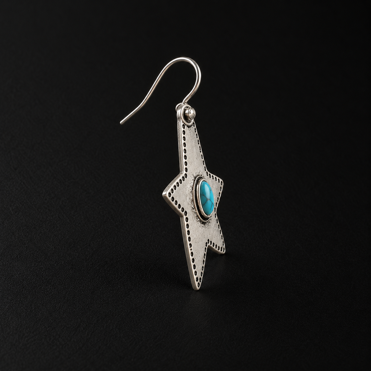 Halcyon Western Star Earrings by Lil Cacti, turquoise-look earrings