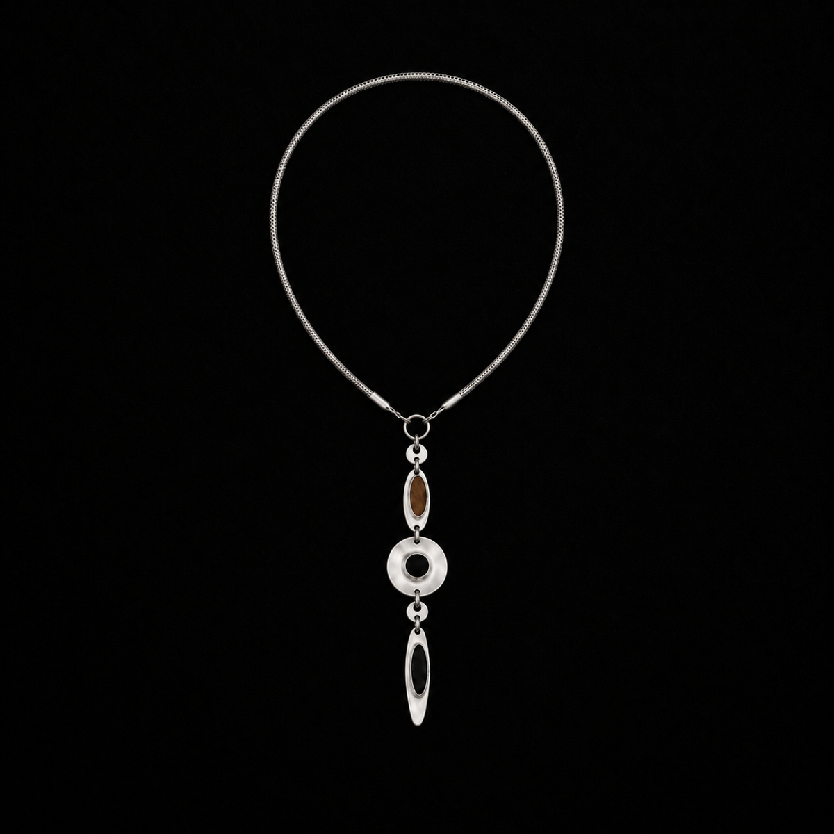 Halo Drop Collar Necklace product shot from the side on a plain studio background