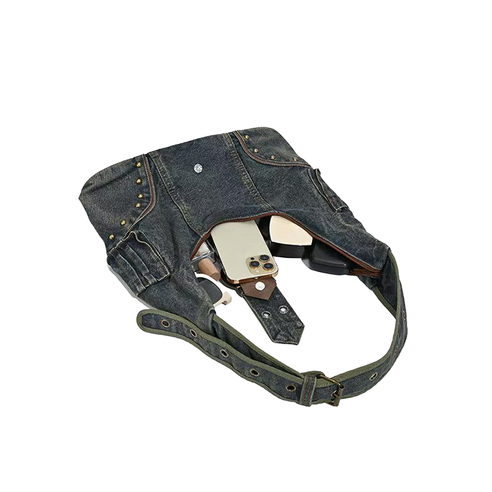 Indigo Denim Shoulder Bag