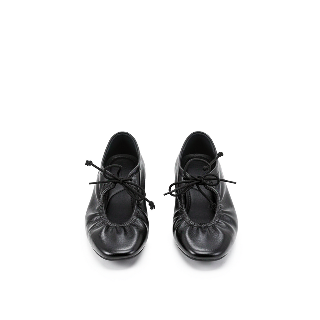Iselle mary jane ballet flats styled with sheer tights and midi skirt — Lil Cacti footwear