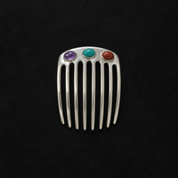 Jewelled Hair Comb shown at a three quarter angle in studio light
