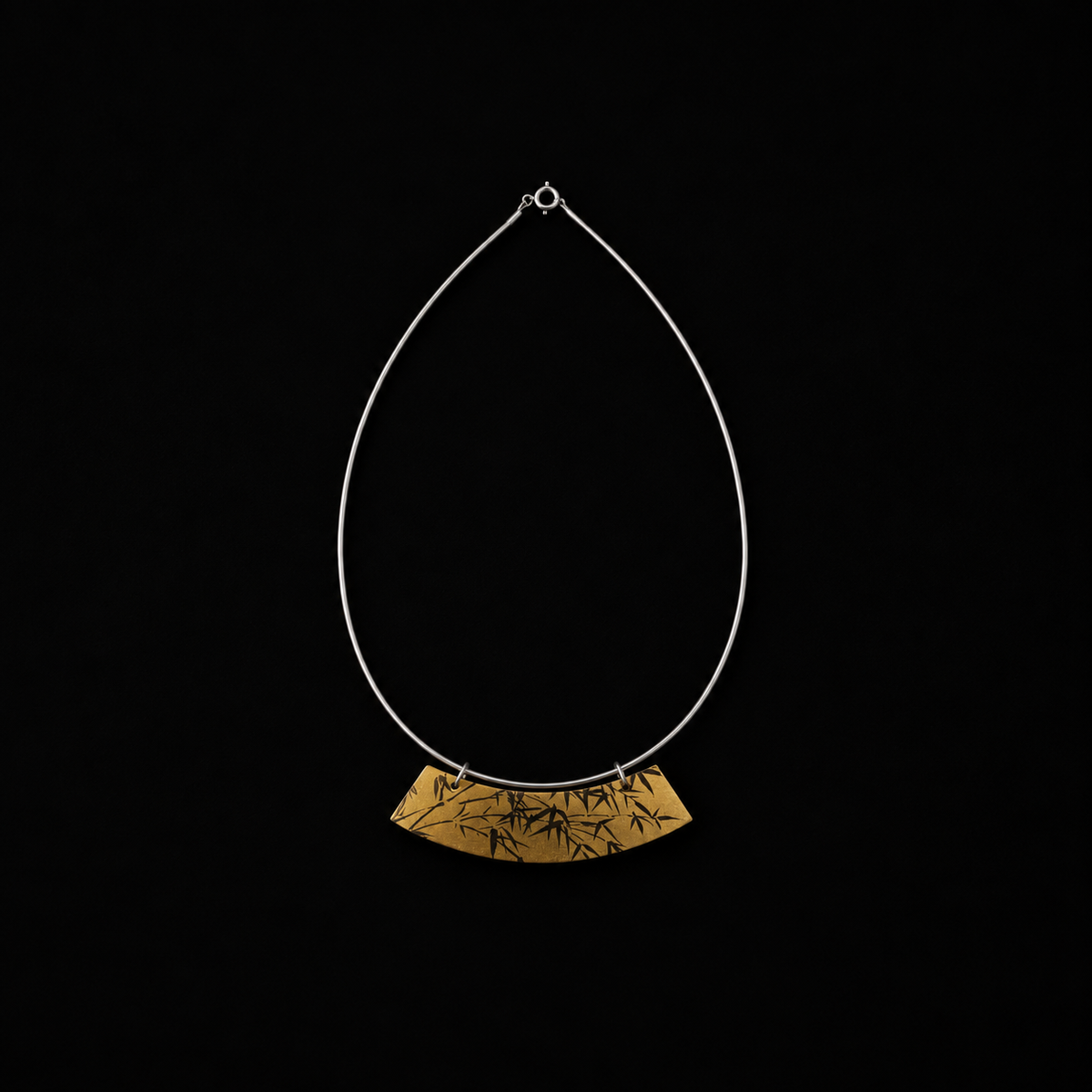 Lacquer Bamboo Collar Necklace by Lil Cacti, collar necklace