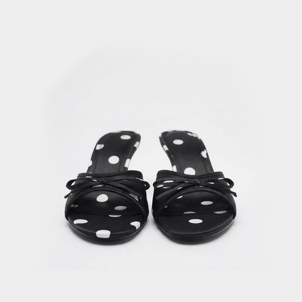 Lilith Polka Kitten Heel Sandals