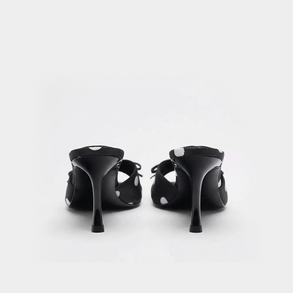 Lilith Polka Kitten Heel Sandals