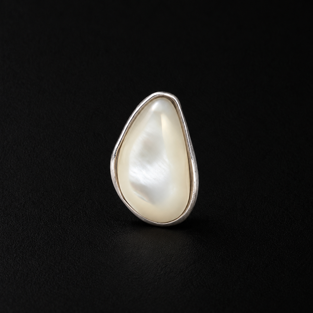 Front view of the Lune Chunky Huggie Earrings showing the full face