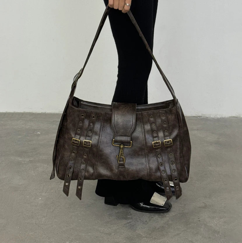 Buckle Strap Shoulder Bag