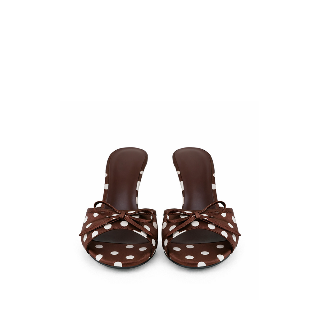 Marisol Polka Kitten Heel Sandals