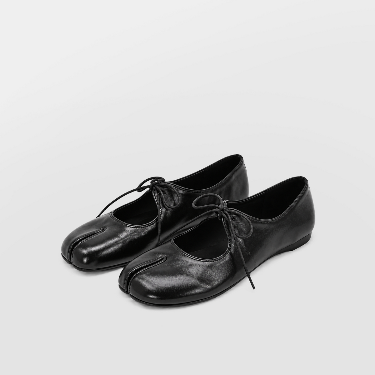 Lena Tabi Mary Jane Ballet Flats by Lil Cacti — vegan tabi flat, top-down view